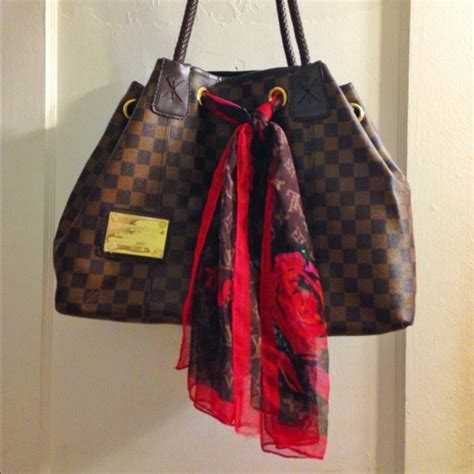 louis vuitton scarf for purse.